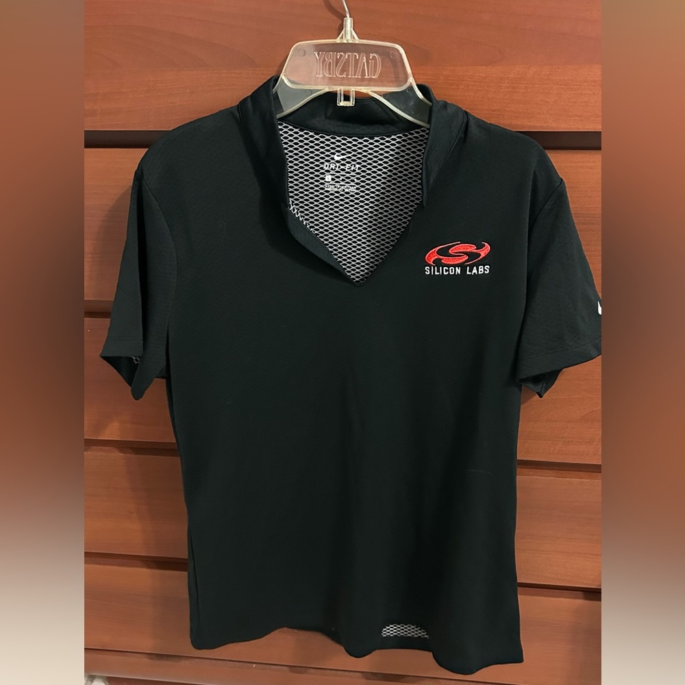 NIKE Dry Fit Silicon Labs Athletic Golf Shirt Size L